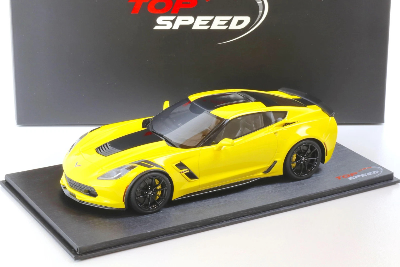 1/18 Top Speed Chevrolet Chevy Corvette C7 Grand Sport (Yellow) Resin Car Model