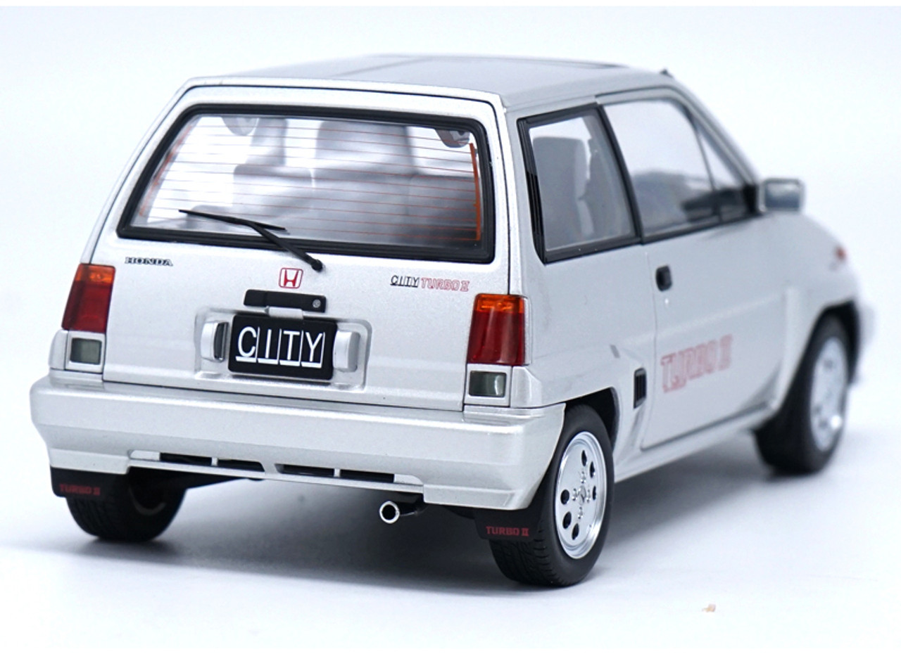 1/18 Autoart Honda City Turbo II (Silver) with Motorcompo Diecast