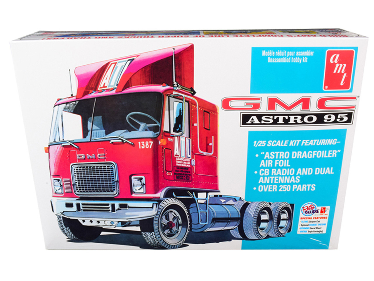 Skill 3 Model Kit White Western Star Semi Truck Tractor Coca-Cola 1/25  Scale Model by AMT