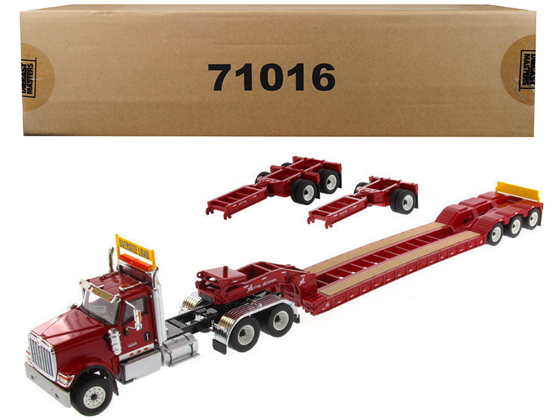 International HX520 Tandem Tractor Red with XL 120 Lowboy Trailer