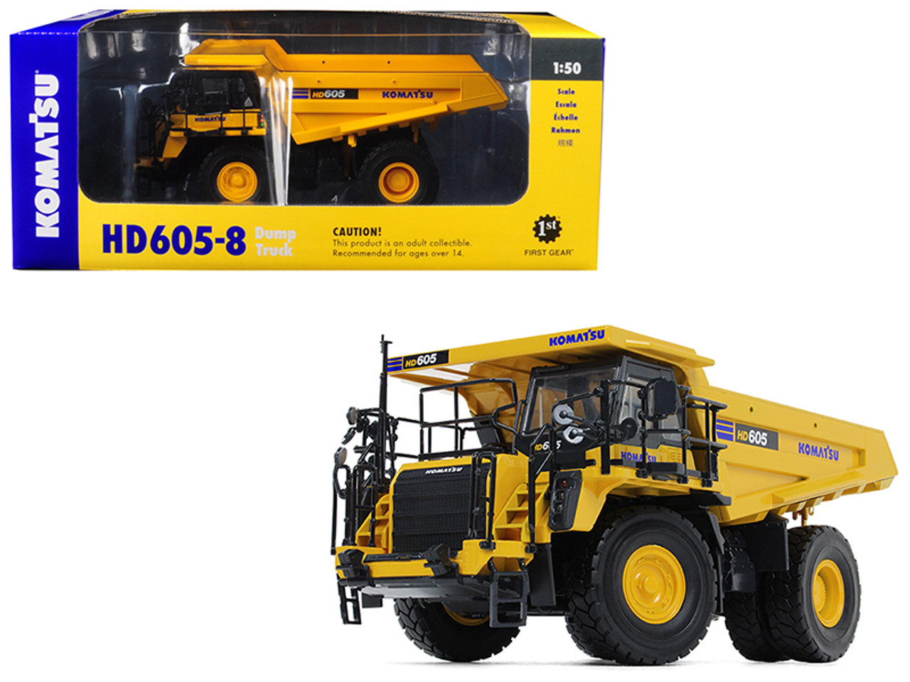 コマツ HD605-8　ファーストギア　1/50 Komatsu HD605-8 Dump Truck 1/50 Diecast Model by First Gear