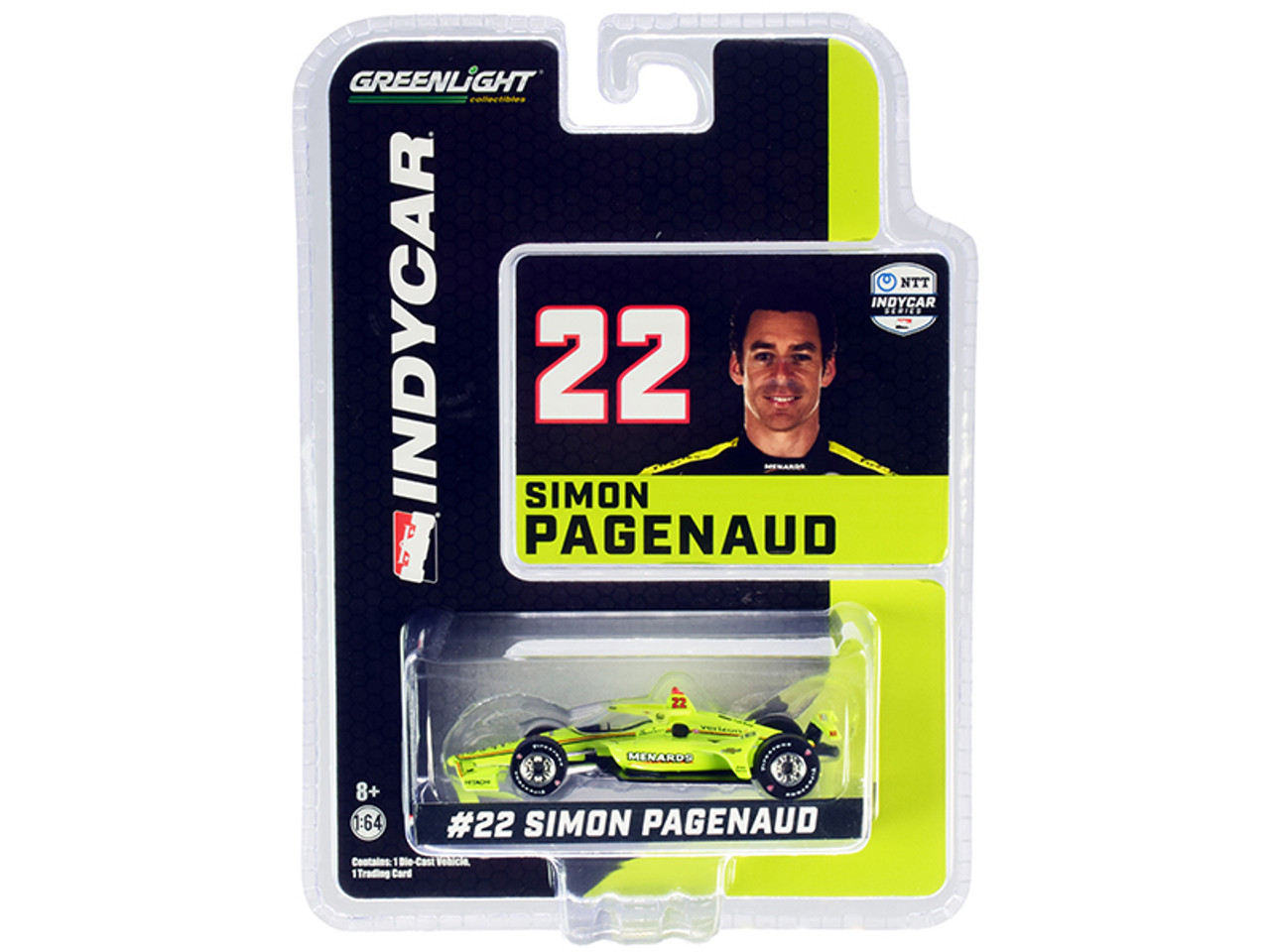 Dallara IndyCar #22 Simon Pagenaud "Menards" Team Penske "NTT IndyCar Series" (2020) 1/64 Diecast Model Car by Greenlight