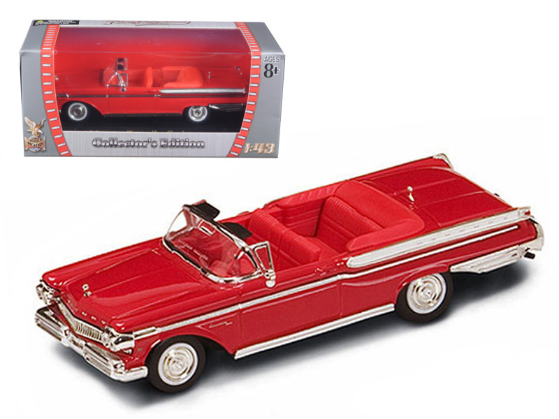 米澤【 マーキュリー モントクリア赤ワイパー連動】tinブリキtoy car箱無 1957 Mercury Turnpike Cruiser Red 1/43 Diecast Car Model by Road