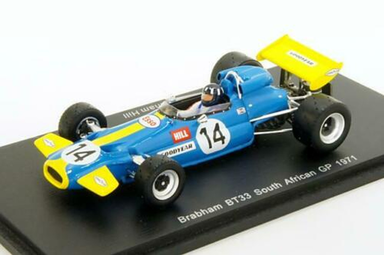 1/43 Brabham BT33 n.14 South African GP 1971 Graham Hill model car by Spark