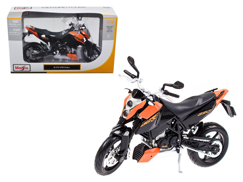 専用ホビー125 KTM 690 Duke Orange / Black Motorcycle 1/12 Diecast Model by