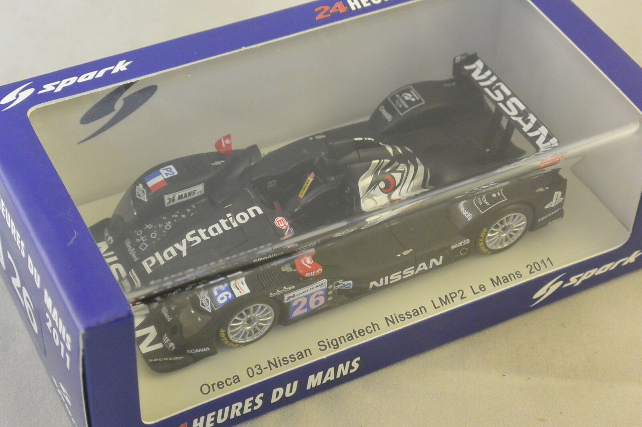 1/43 Oreca 03-Nissan Signatech Nissan – LMP2 n.26 9th Le Mans 2011 F. Mailleux – L. Ordonez – S. Ayari model car by Spark