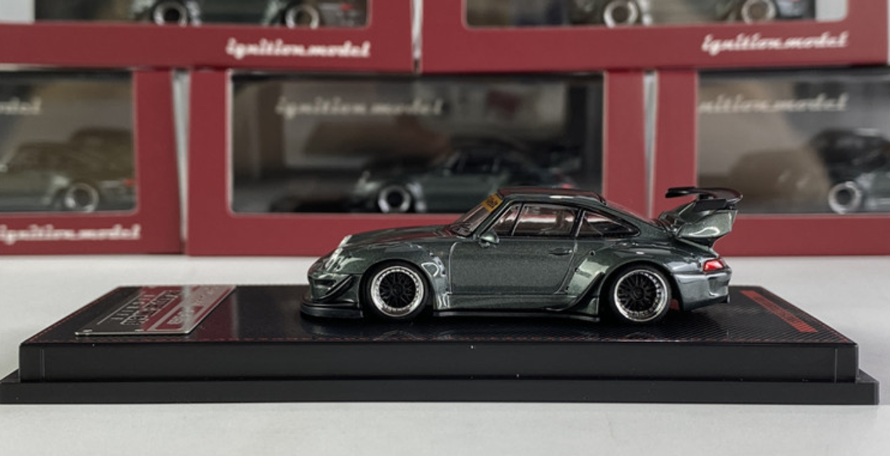 1/64 Ignition Model IG Porsche 911 993 RWB (Gun Metallic) Car Model