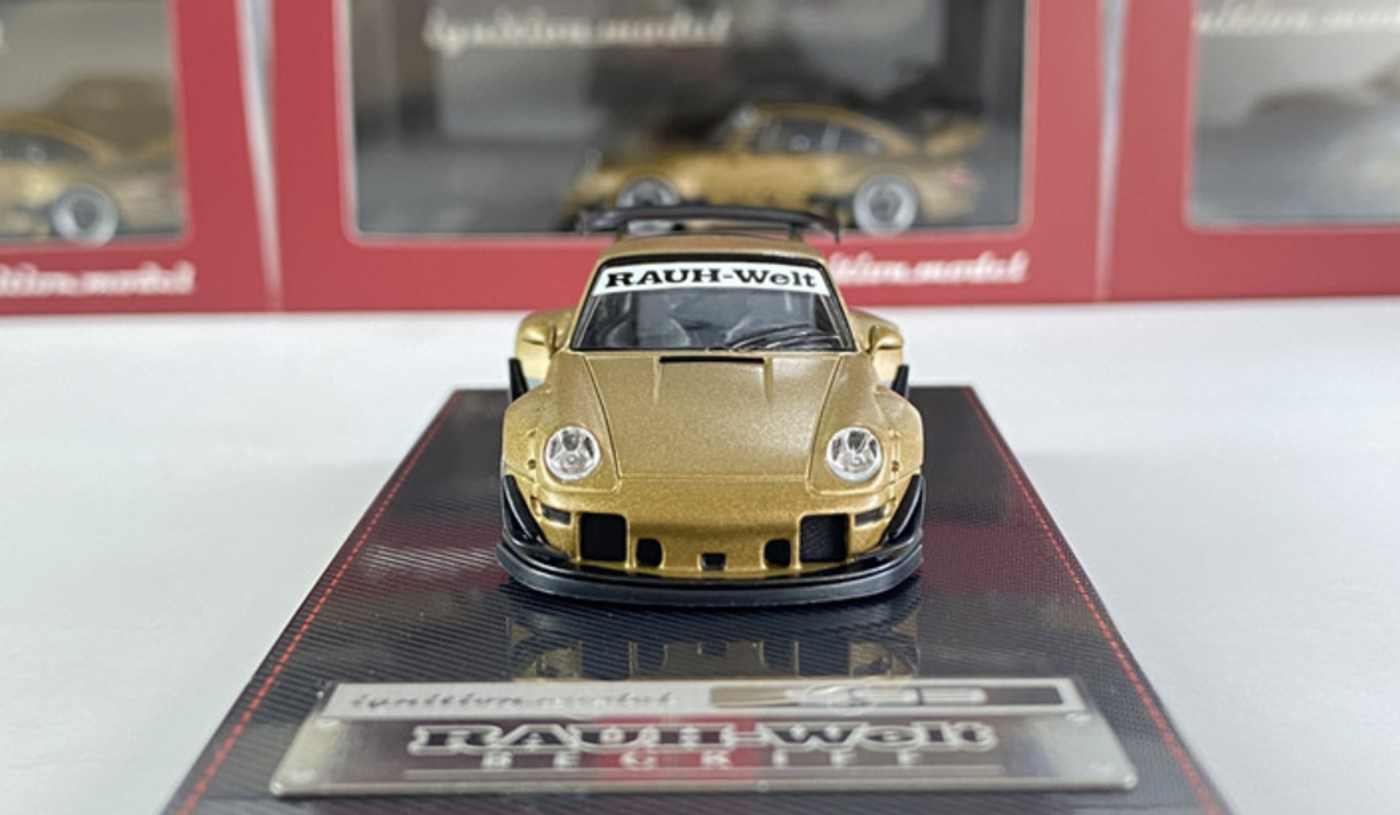 1/64 Ignition Model IG Porsche 911 993 RWB (Matte Gold) Car Model