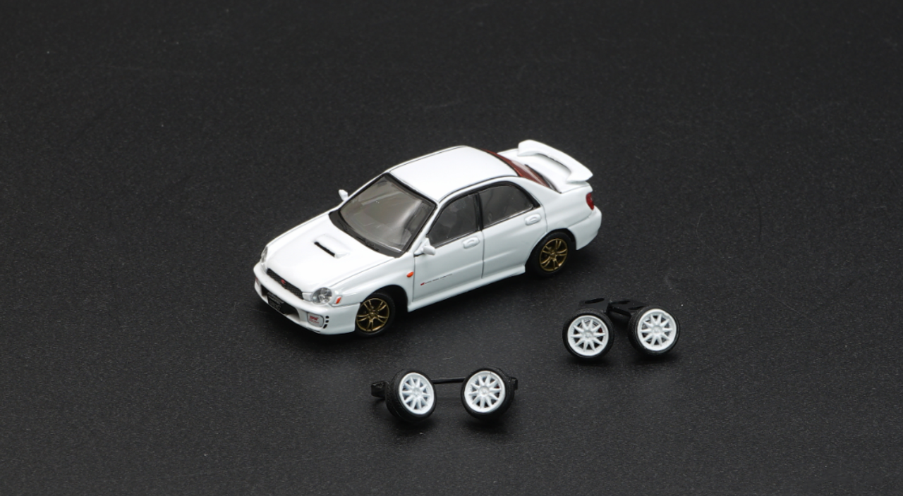 1/64 BM Creations Subaru 2001 Impreza WRX LHD White Car Model