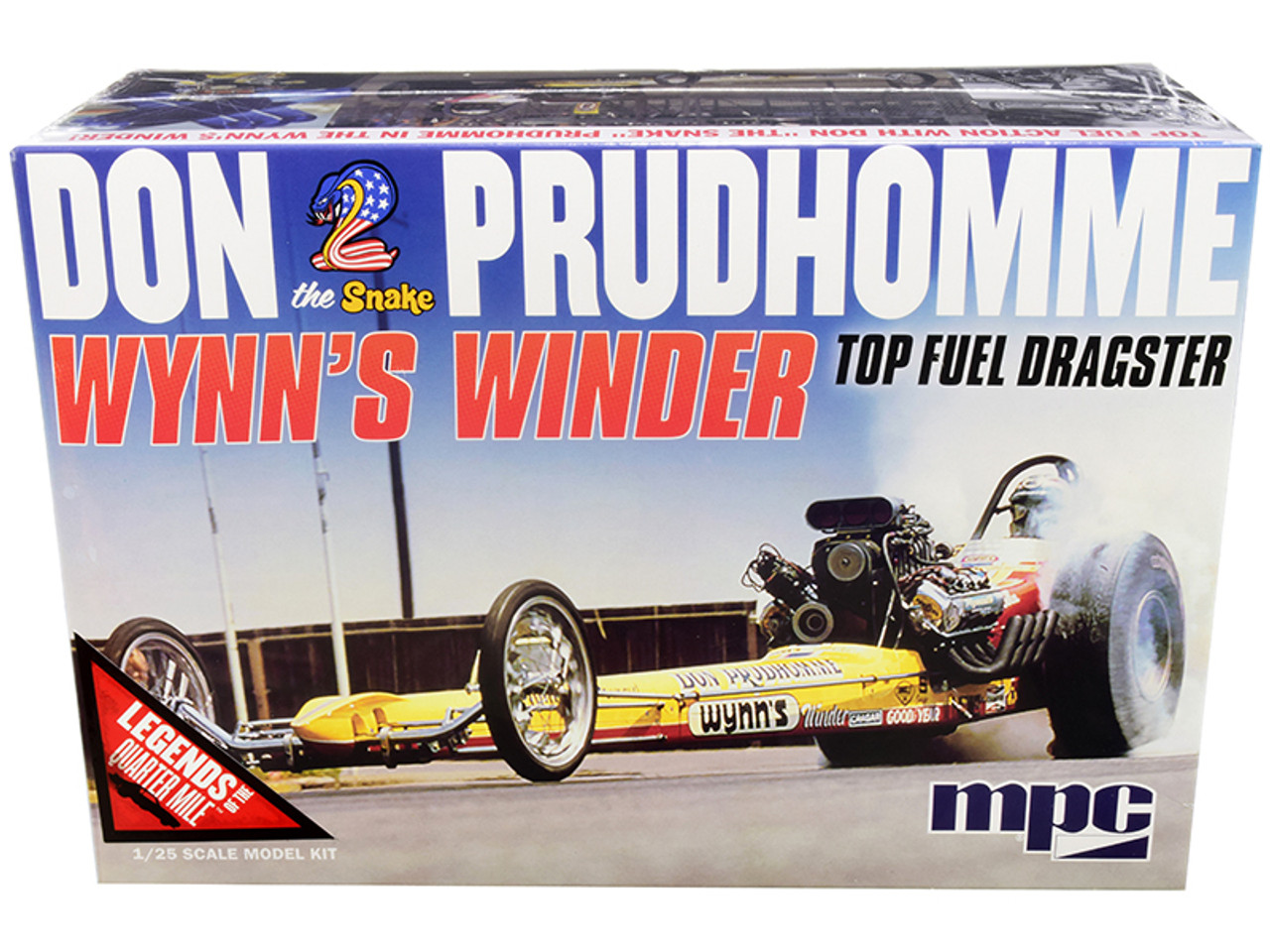 Skill 2 Model Kit Don "Snake" Prudhomme Wynn's Winder TFD Top Fuel Dragster "Legends of the Quarter Mile" 1/25 Scale Model by MPC