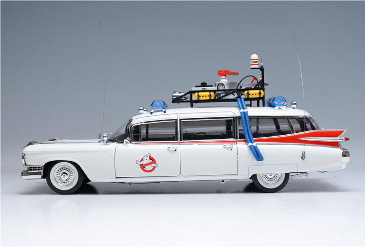 1/18 Hotwheels Hot Wheels Elite 1959 Cadillac Ambulance Ecto-1 Ghostbusters Diecast Car Model