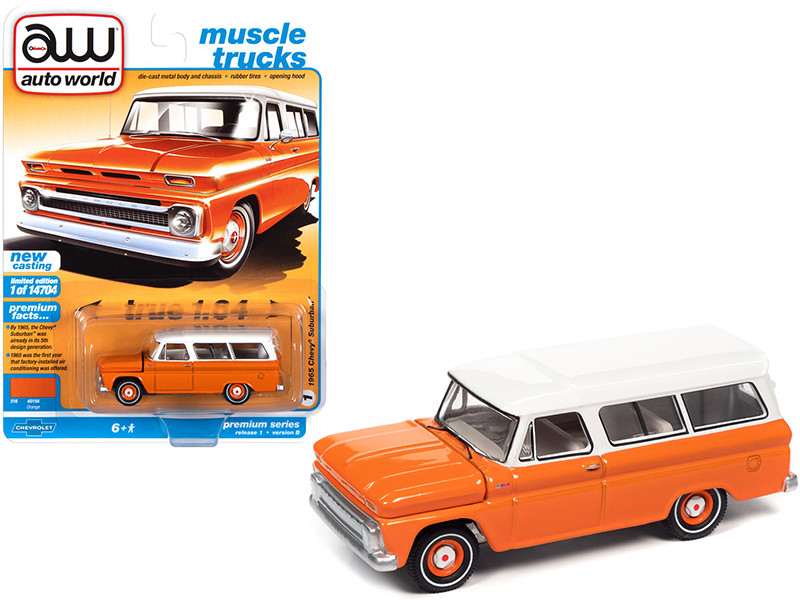 1965 Chevrolet Suburban Orange and White 