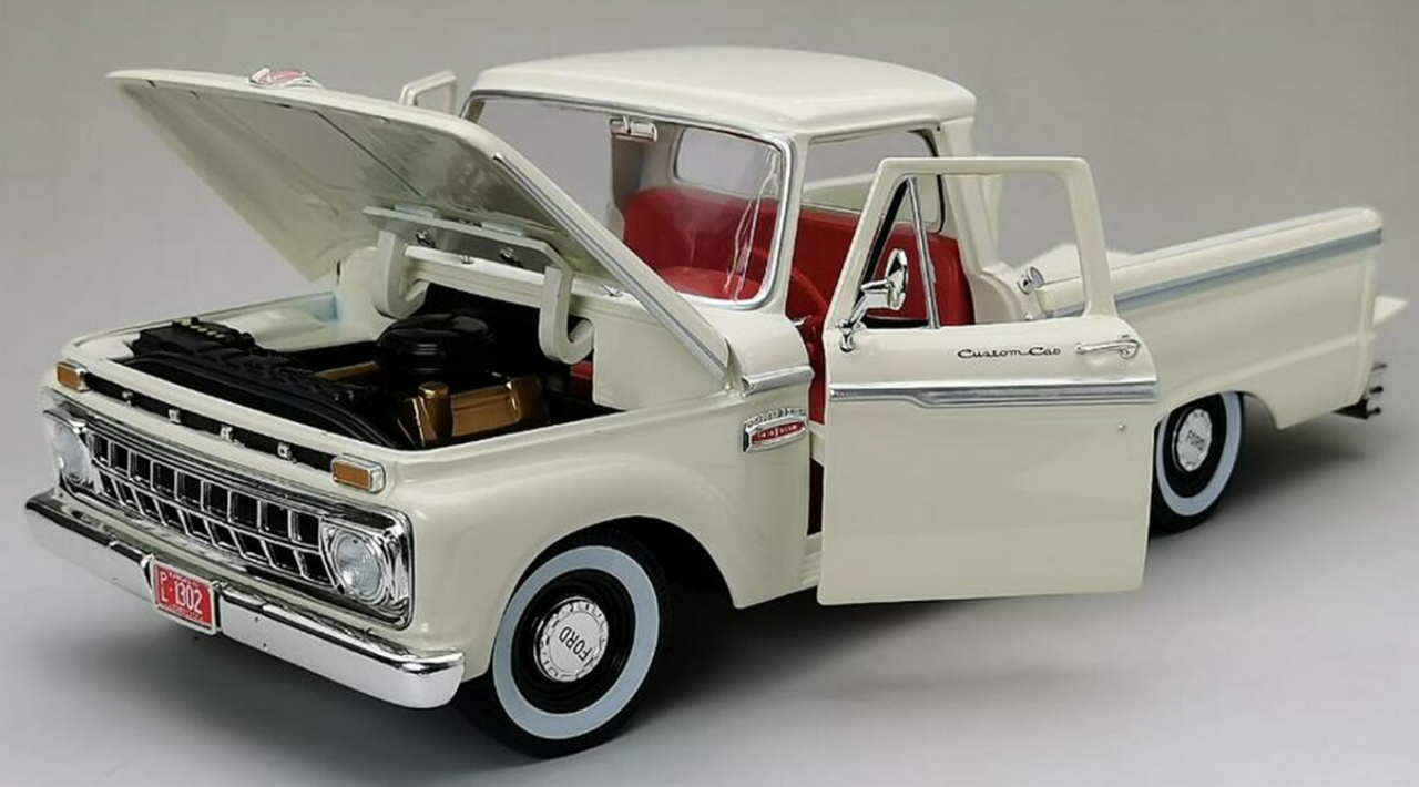 1/18 Sunstar 1965 Ford F-100 F100 Pickup (White) Diecast Car Model