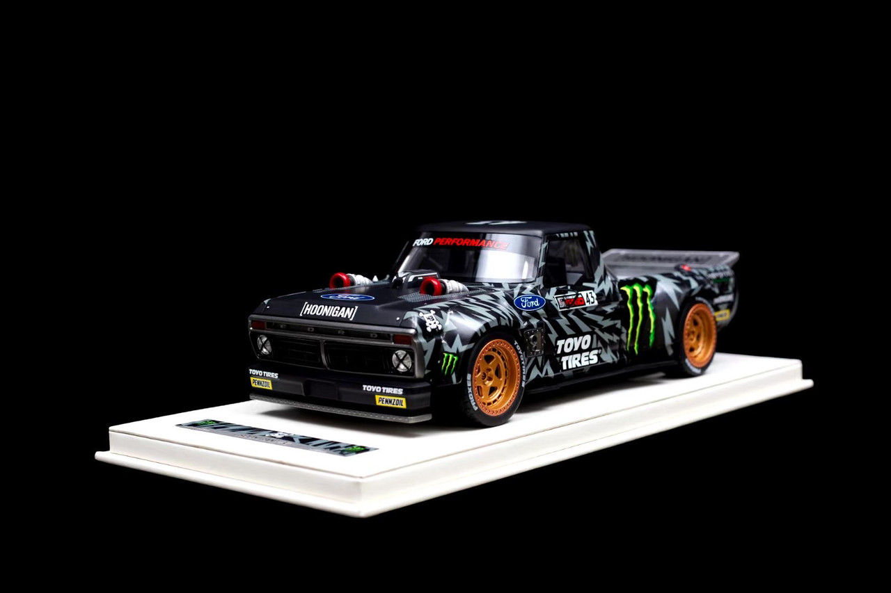 1/18 VIP Scale Model Ford F-150 Ken Block Hoonigan Drifting Truck Clean Version (with leather base & display case) Resin Car Model Limited 99 Pieces
