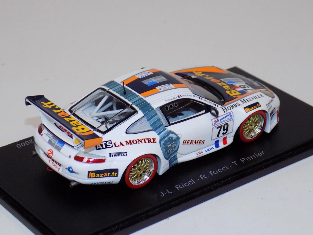 1/43 Spark 2000 Porsche 911 996 GT3 R #79 Le Mans J.-L. Ricci - R. Ricci - T. Perrier Car Model