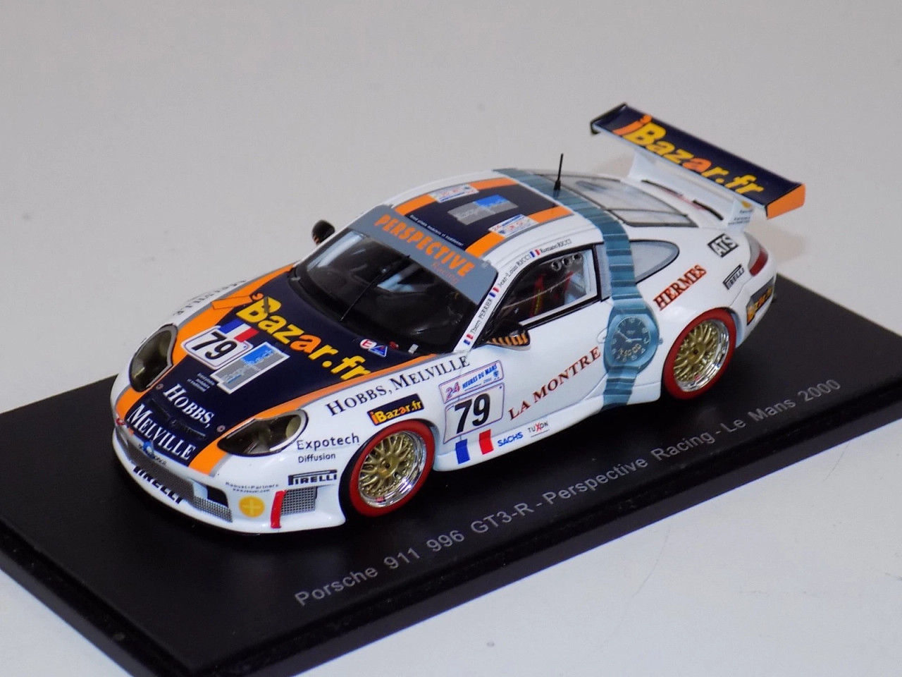 1/43 Spark 2000 Porsche 911 996 GT3 R #79 Le Mans J.-L. Ricci - R. Ricci - T. Perrier Car Model