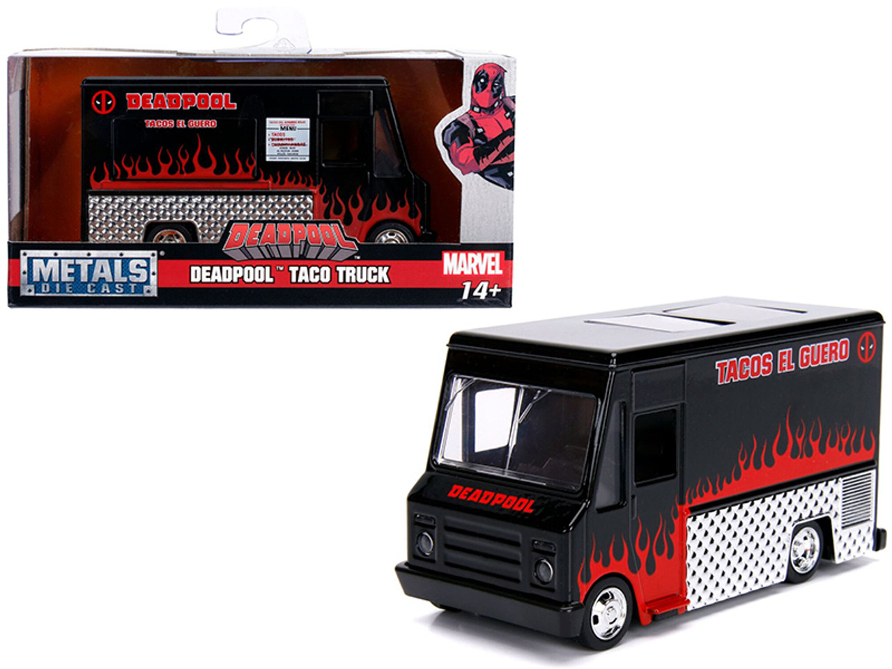 Deadpool Taco Truck Black "Marvel" Series 1/32 Diecast Model by Jada
