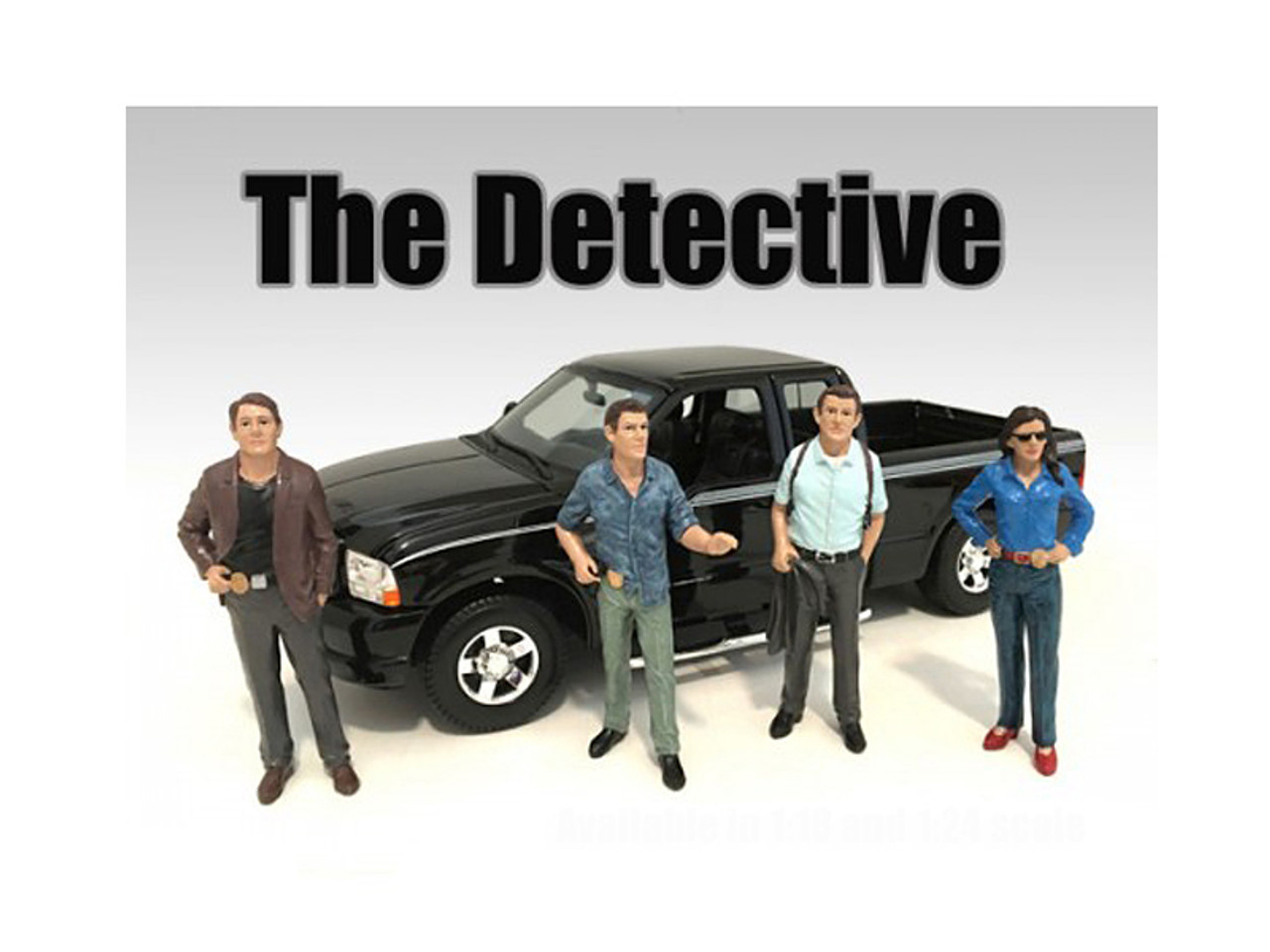"The Detectives" 4 Piece Figure Set For 1:18 Scale Models by American Diorama