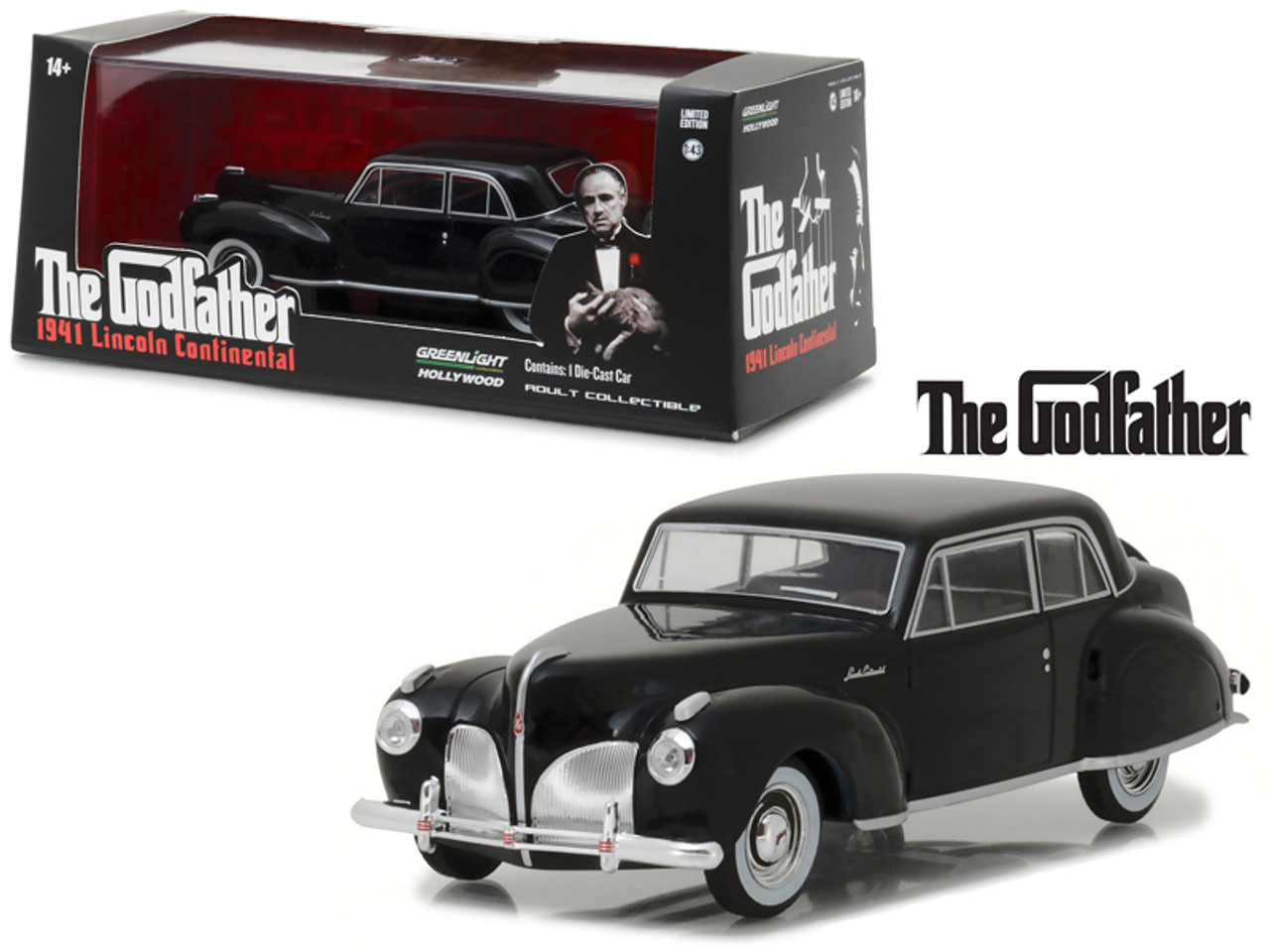 1941 Lincoln Continental Black "The Godfather" (1972) Movie 1/43 Diecast Model Car by Greenlight