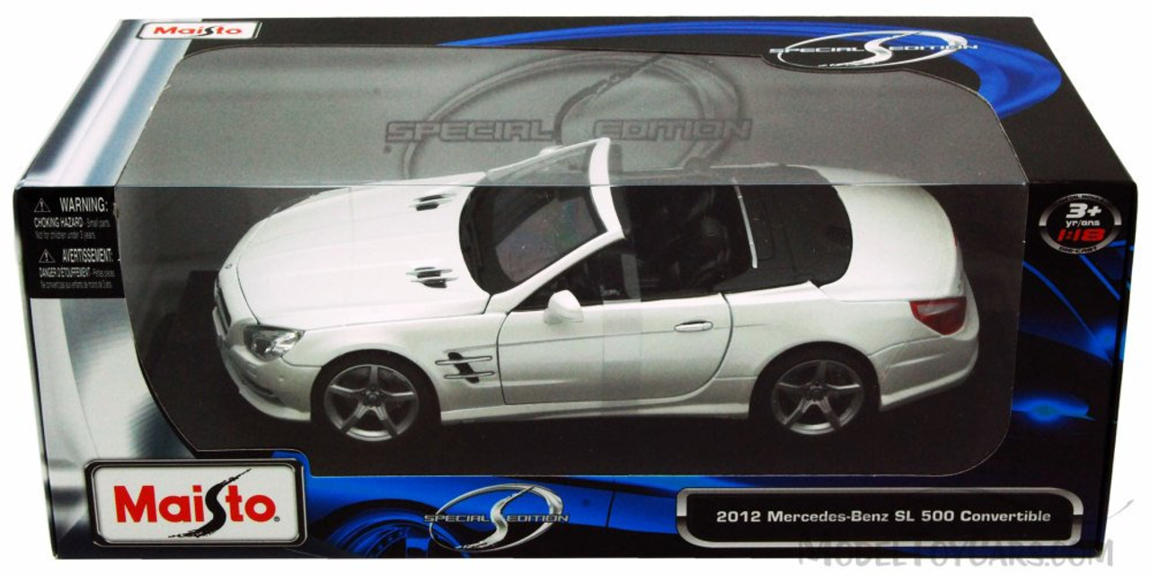 1/18 Mercedes-Benz Mercedes SL-Class SL-Klasse SL500 Convertible (White) Diecast Car Model