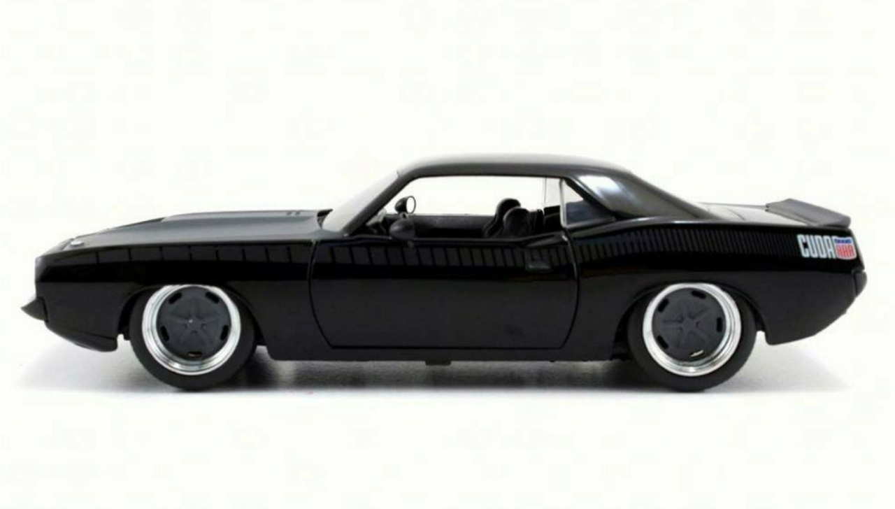 1/24 Jada Letty's Plymouth Barracuda Matt Black "Fast & Furious 7" Movie Diecast Model Car
