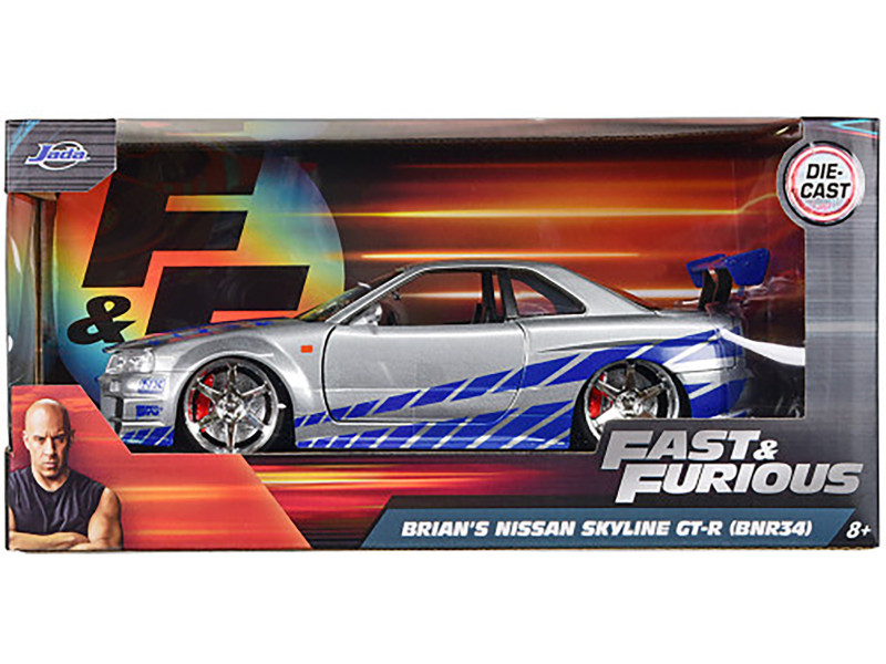 jada 1/24 日産 スカイライン GTR R34 1/24 Jada Brian's Nissan GTR Skyline R34 RHD (Right Hand Drive