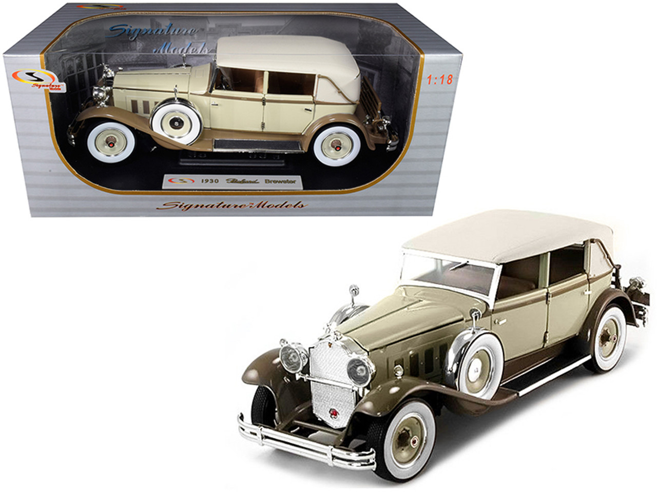 1/18 Road Signature 1930 Packard Brewster (Tan and Coffee Brown) Diecast Model Car