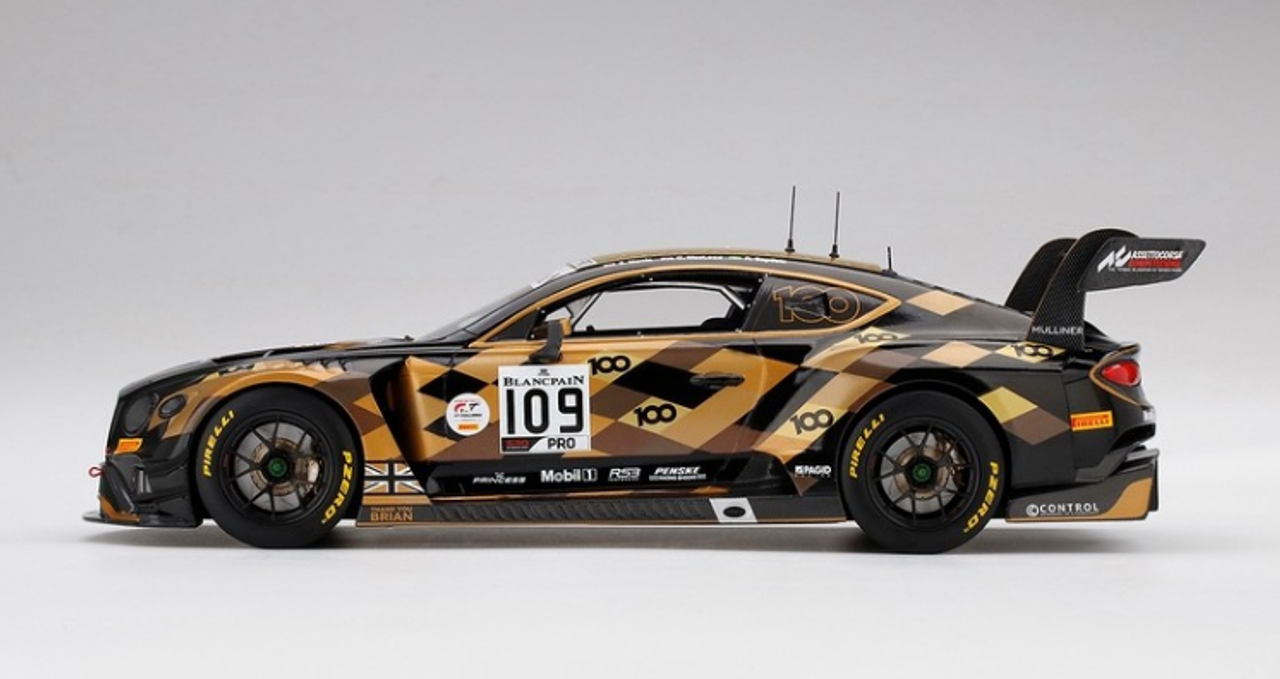 1/18 Bentley Continental GT3 #109M-Sport Team Bentley 2019 Total 24 Hours of Spa Car Model