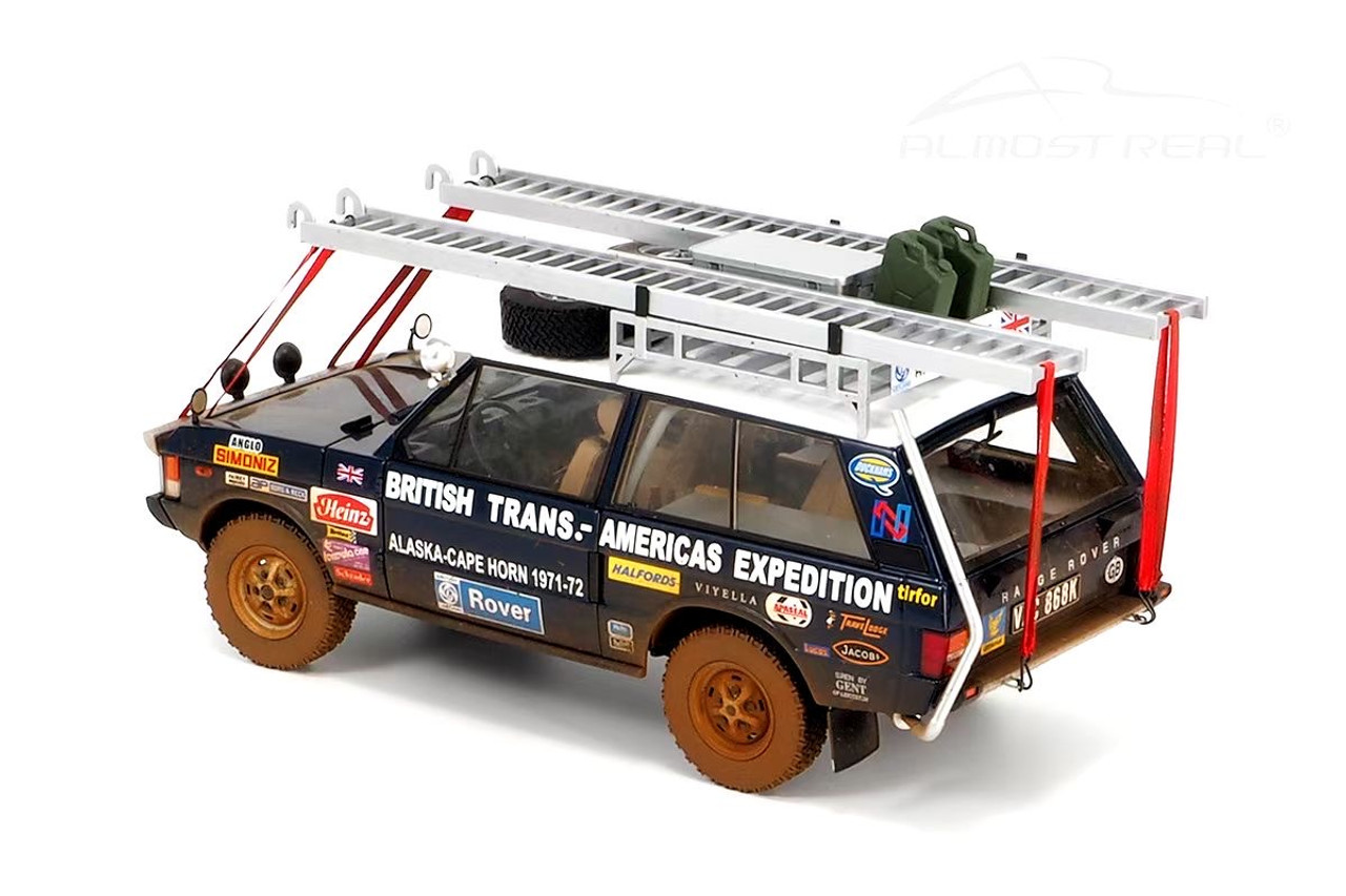 1/18 Almost Real Range Rover “The British Trans-Americas Expedition” Edition 1971-1972 (868K) Dirt Version Diecast Car Model LImited