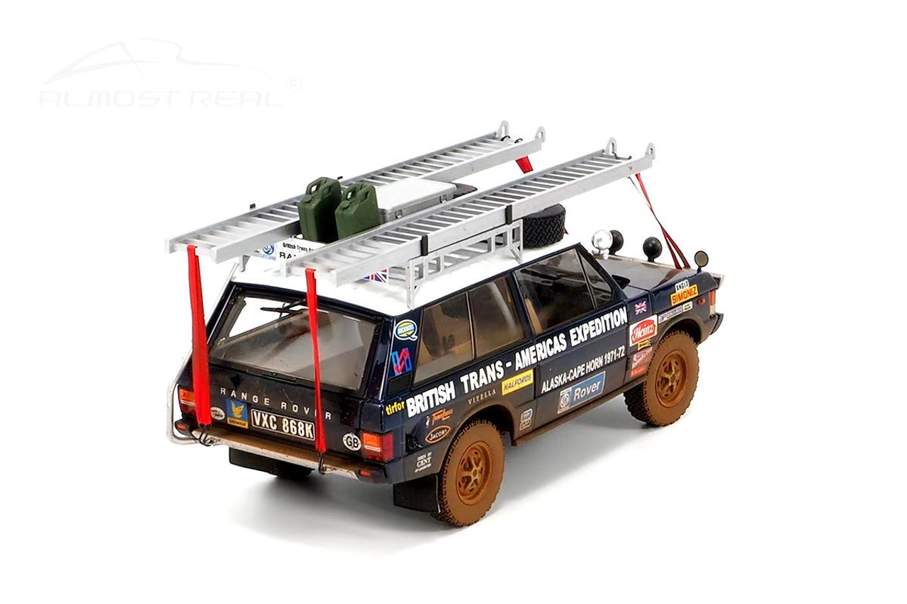 1/18 Almost Real Range Rover “The British Trans-Americas Expedition” Edition 1971-1972 (868K) Dirt Version Diecast Car Model LImited