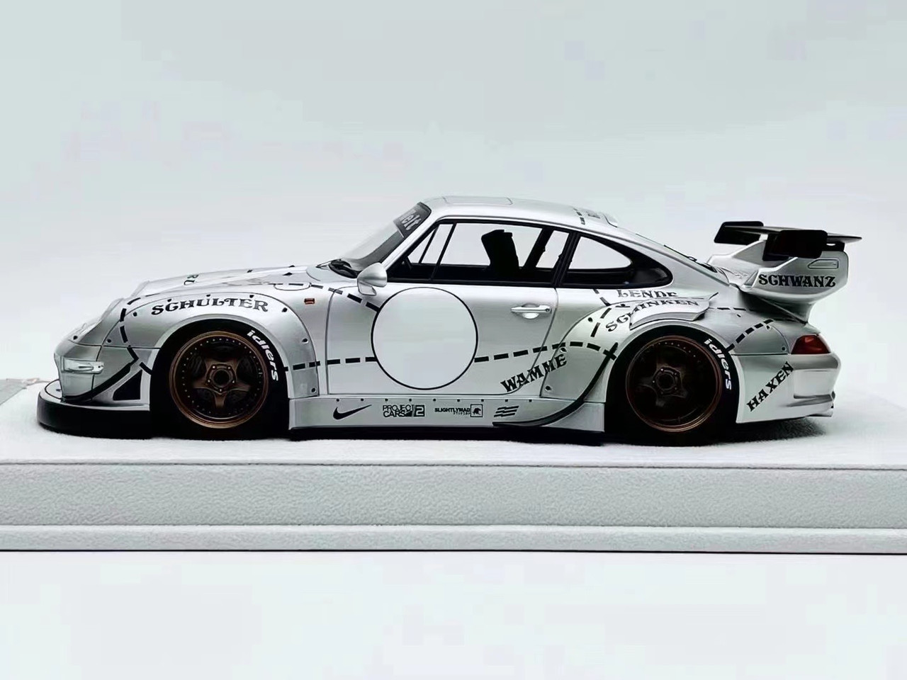 1/18 Fuelme Porsche 911 Rauh Welt Begriff 993 Silver Phantom 