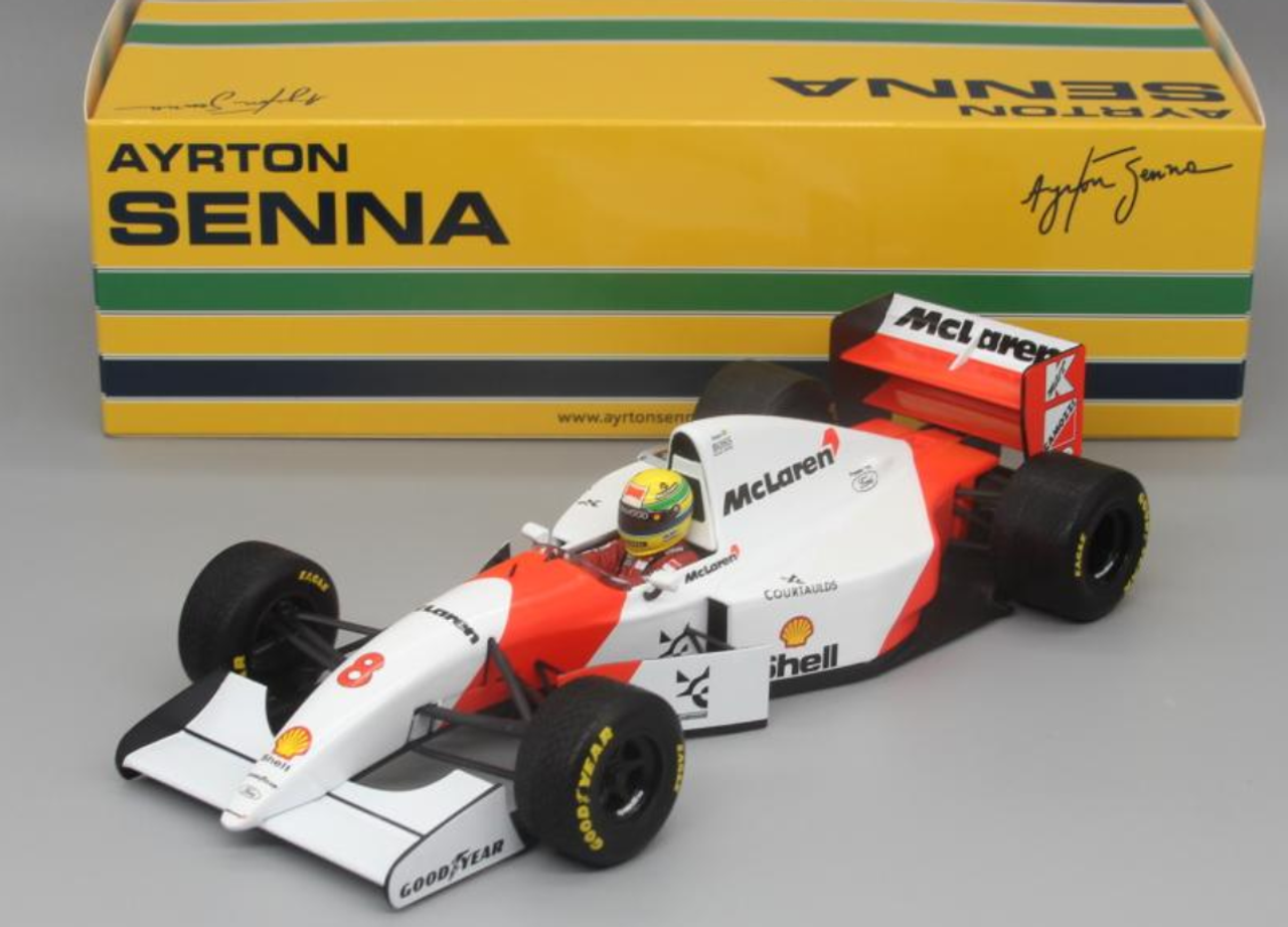 1/18 MINICHAMPS Formula 1 F1 1993 McLaren HONDA MP4/8 MP4-8 - AYRTON SENNA - Diecast Car Model