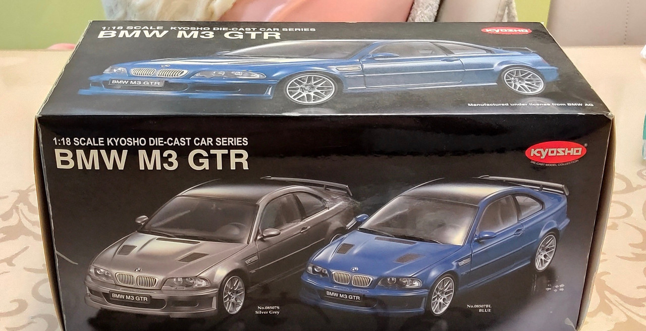 1/18 Kyosho BMW E46 M3 GTR (Silver) Diecast Car Model 