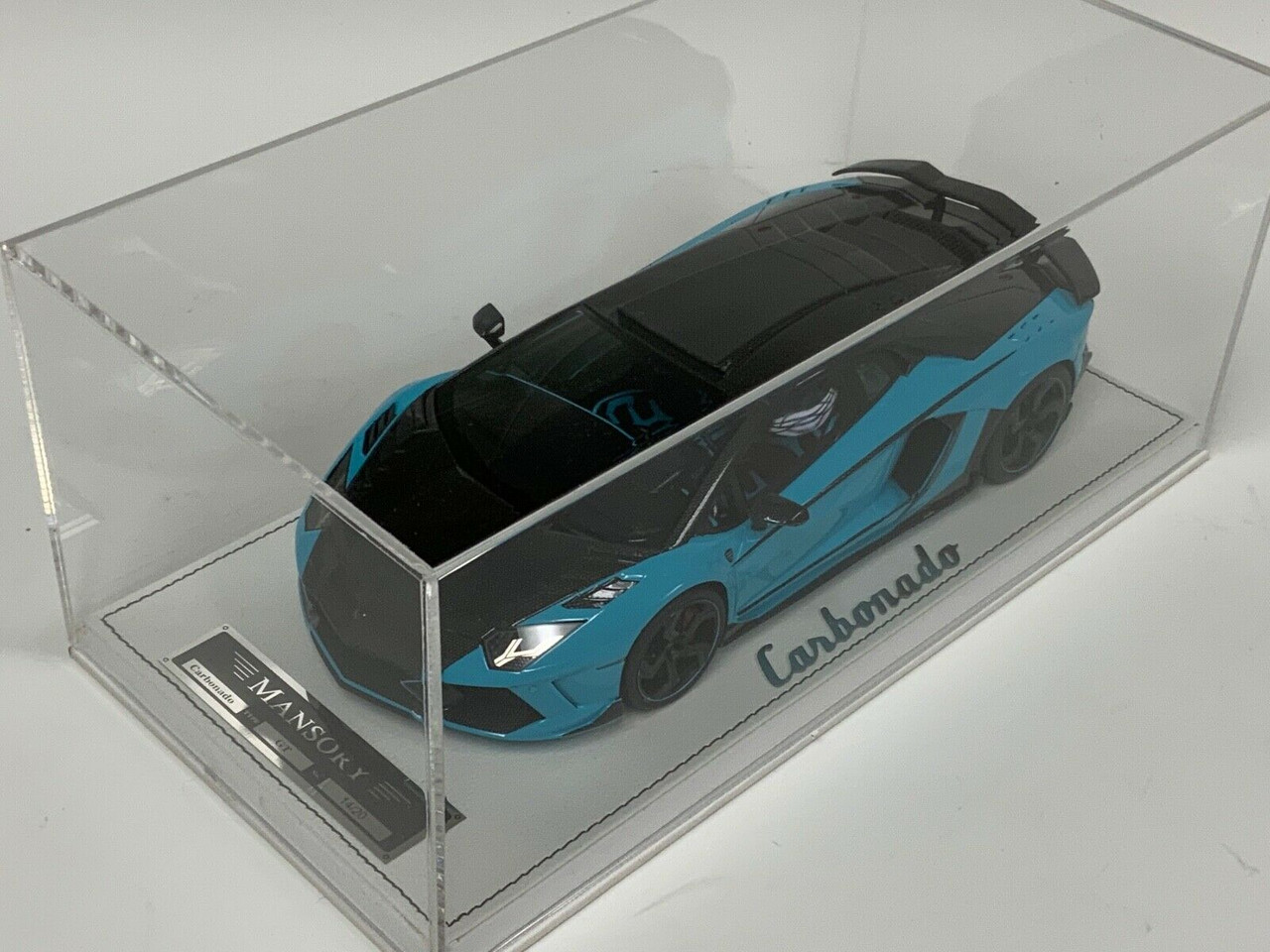 1/18 BBR Lamborghini Aventador Mansory Carbonado (Baby Blue) Resin Car Model Limited