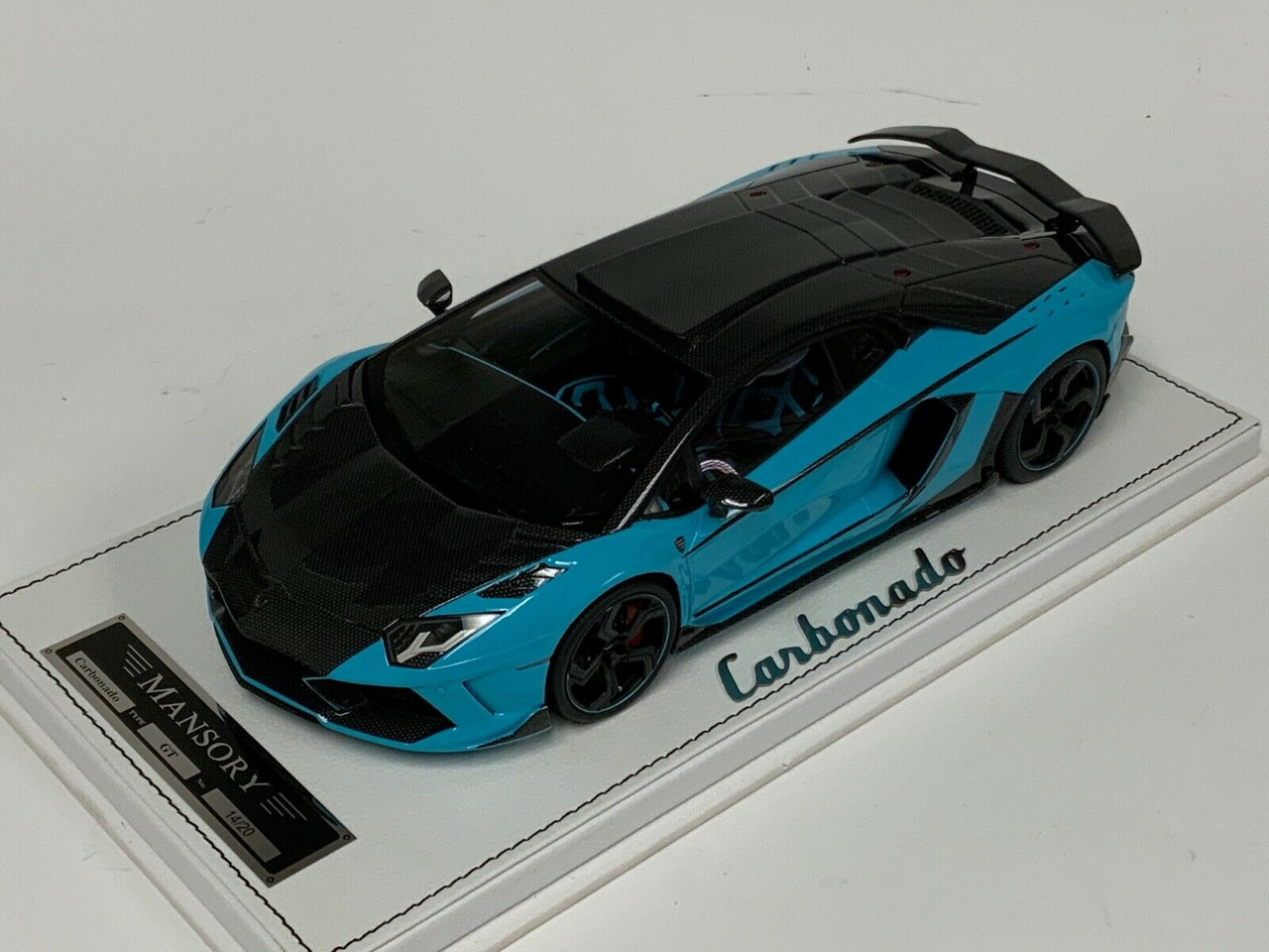 1/18 BBR Lamborghini Aventador Mansory Carbonado (Baby Blue) Resin