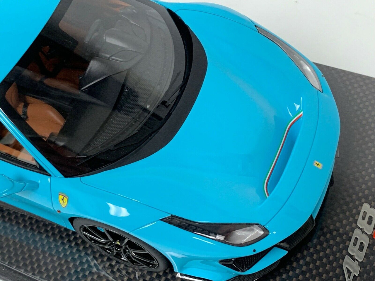 1/18 MR Collection Ferrari 488 Pista Coupe (Baby Blue) Resin Car Model Limited