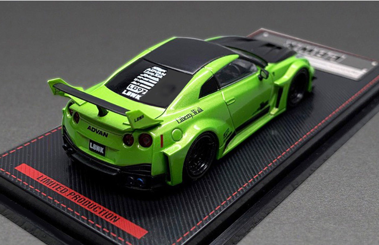  1/64 LB-Silhouette WORKS GT Nissan 35GT-RR Green Metallic( Ignition Model) Diecast Car Model