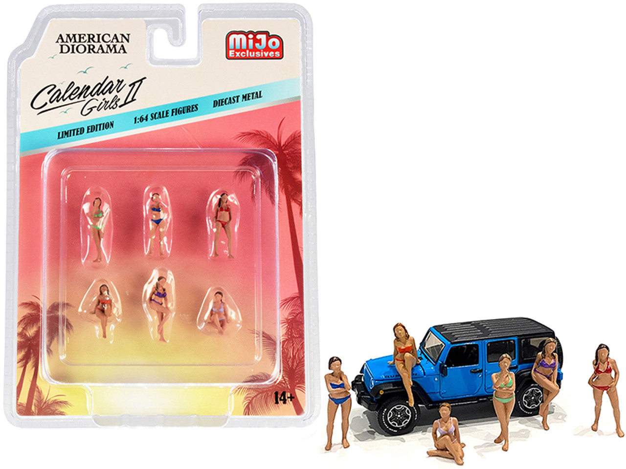 "Calendar Girls" 6 piece Diecast Figurine Set Release 2 for 1/64 Scale Models by American Diorama