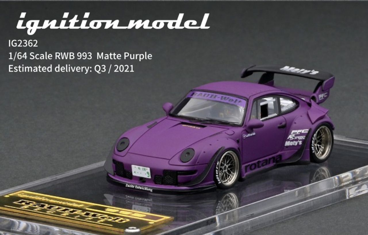 1/64 IG Porsche 911 RWB 993 Matte Pruple Resin (Ignition Model)