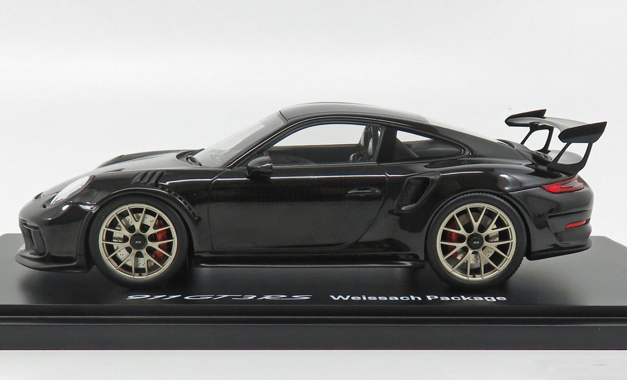 1/18 Dealer Edition Porsche 911 991-2 GT3 RS Black Weissach Package Resin Car Model