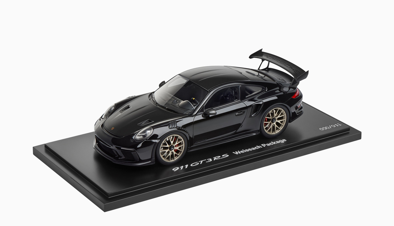 1/18 Dealer Edition Porsche 911 991-2 GT3 RS Black Weissach Package Resin  Car Model - LIVECARMODEL.com