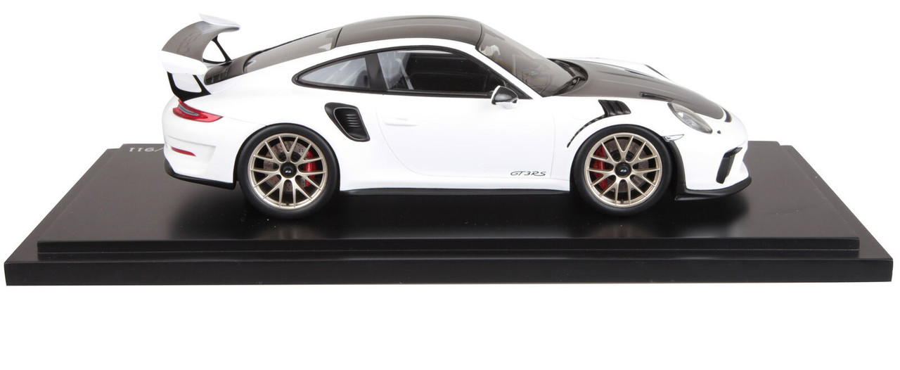 1/18 Dealer Edition Porsche 911 991-2 GT3 RS White Weissach Package Resin Car Model