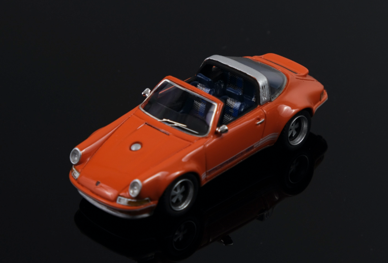 1/64 Tatsuma Porsche 911 964 Targa Restomod (Danica Orange) Diecast Car Model