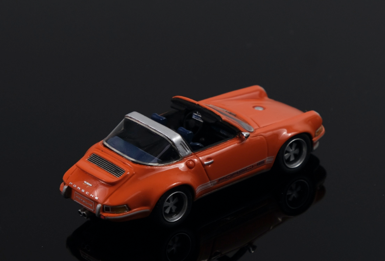 1/64 Tatsuma Porsche 911 964 Targa Restomod (Danica Orange) Diecast Car Model