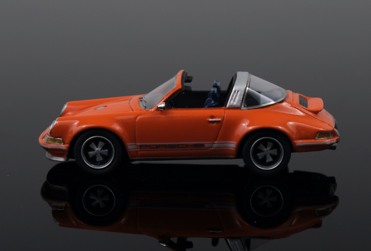 1/64 Tatsuma Porsche 911 964 Targa Restomod (Danica Orange) Diecast Car Model