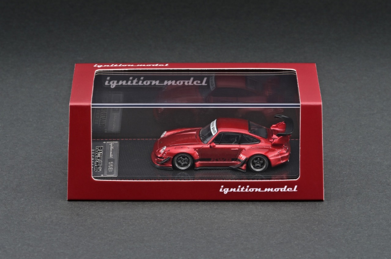 1/64 Porsche RWB 993 Red Metallic Alloy Ignition Model