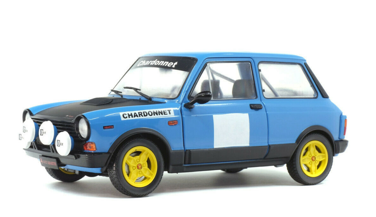 1980 Autobianchi A112 Abarth Blue "Chardonnet" Rally Car 1/18 Diecast Model Car by Solido