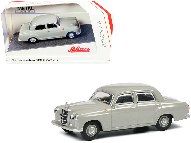 Mercedes Benz 180 D (W120) Ponton Gray 1/64 Diecast Model Car by