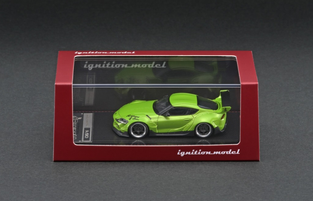 1/64 Toyots PANDEM Supra (A90) Diecast Car Model Green Metallic  IG2336 (Ignition Model)