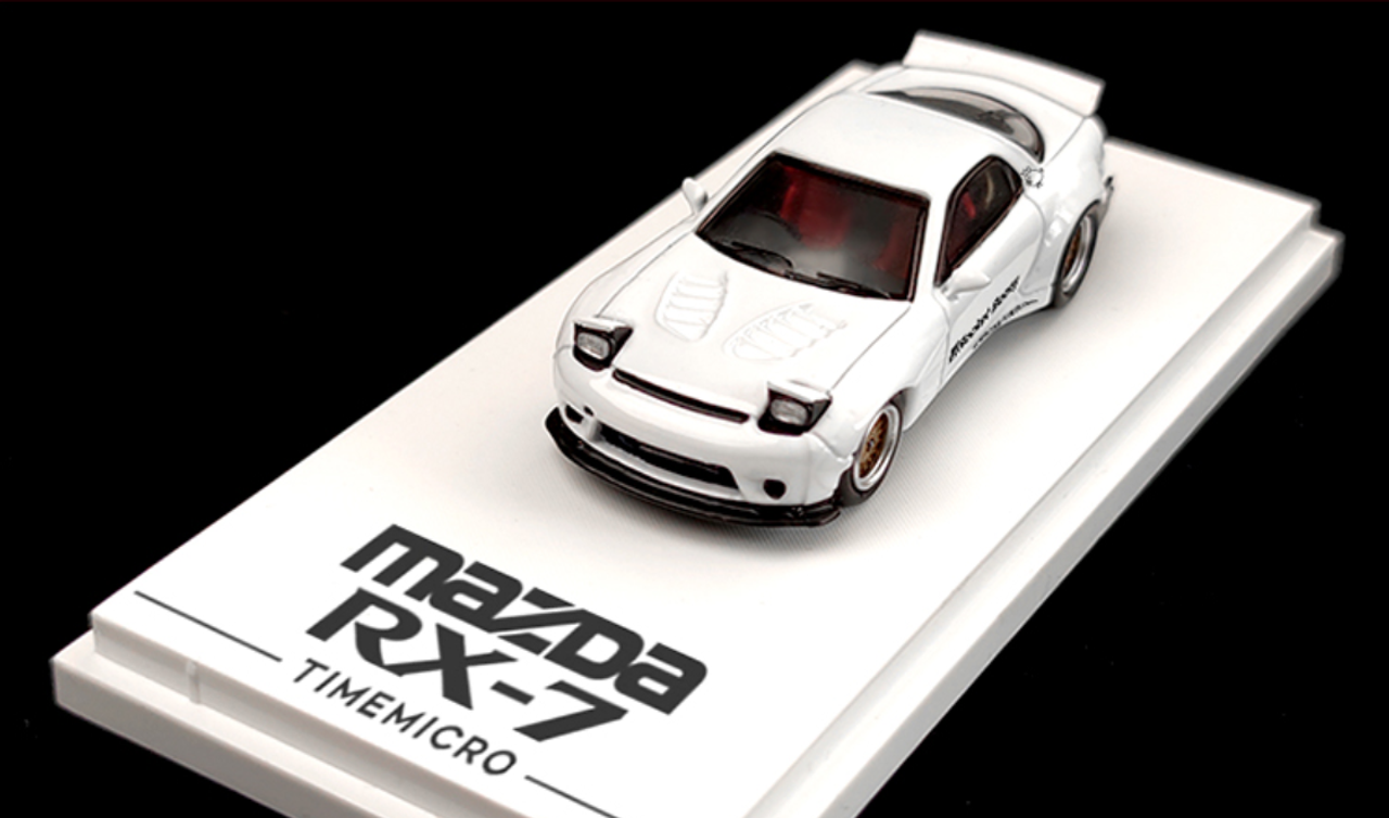 1/64 TimeMicro Mazda RX-7 RX7 Rocket Bunny (White) Diecast Car Model